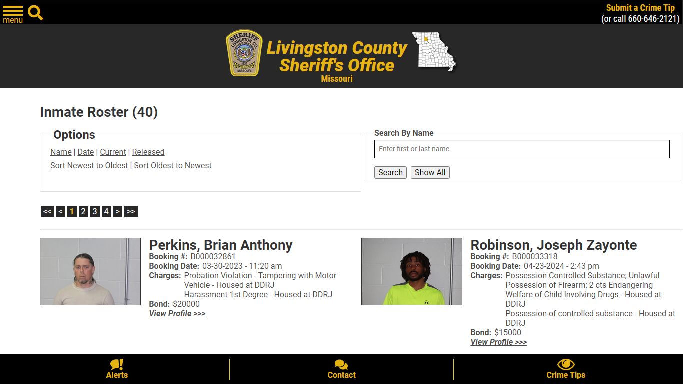 Inmate Roster - Current Inmates Booking Date Ascending - Livingston ...